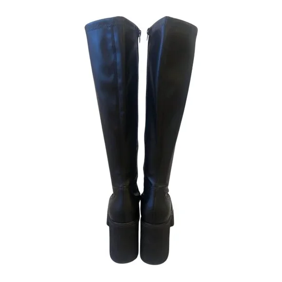 Steve Madden, Black platform sole knee boot, size 8.5 US - Picture 7 of 9